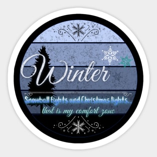 Winter Sunset Design Sticker